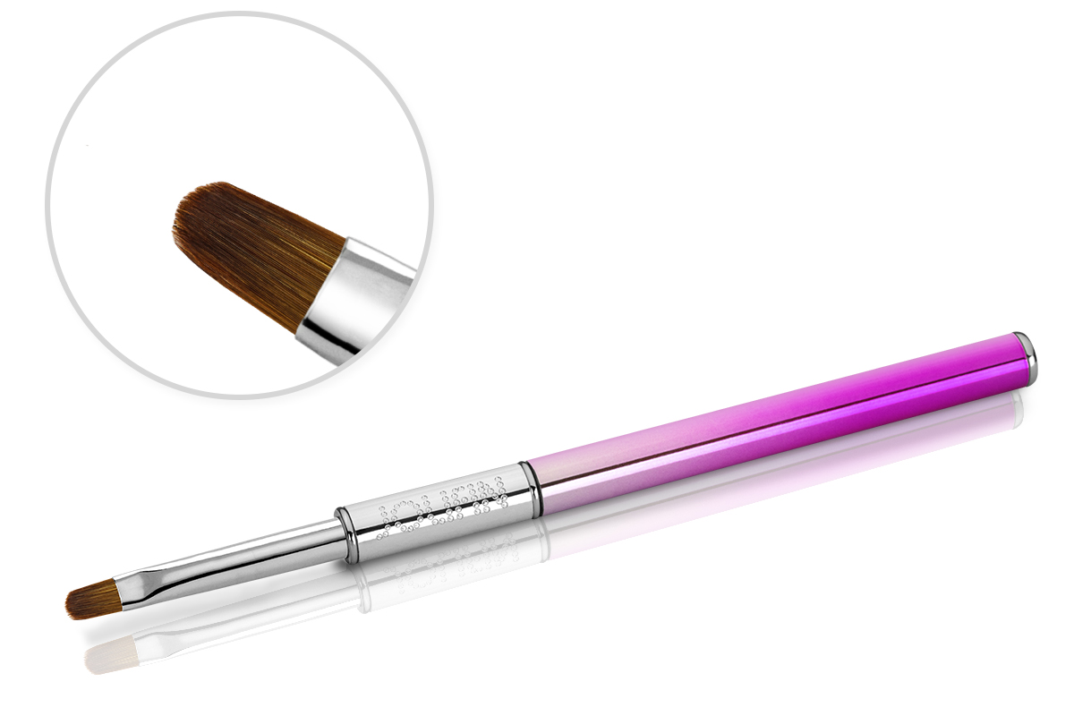 Jolifin Chrome Gel Brush - oval size 6