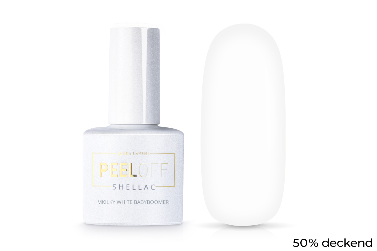 Jolifin LAVENI Shellac PeelOff - milky white babyboomer 10ml