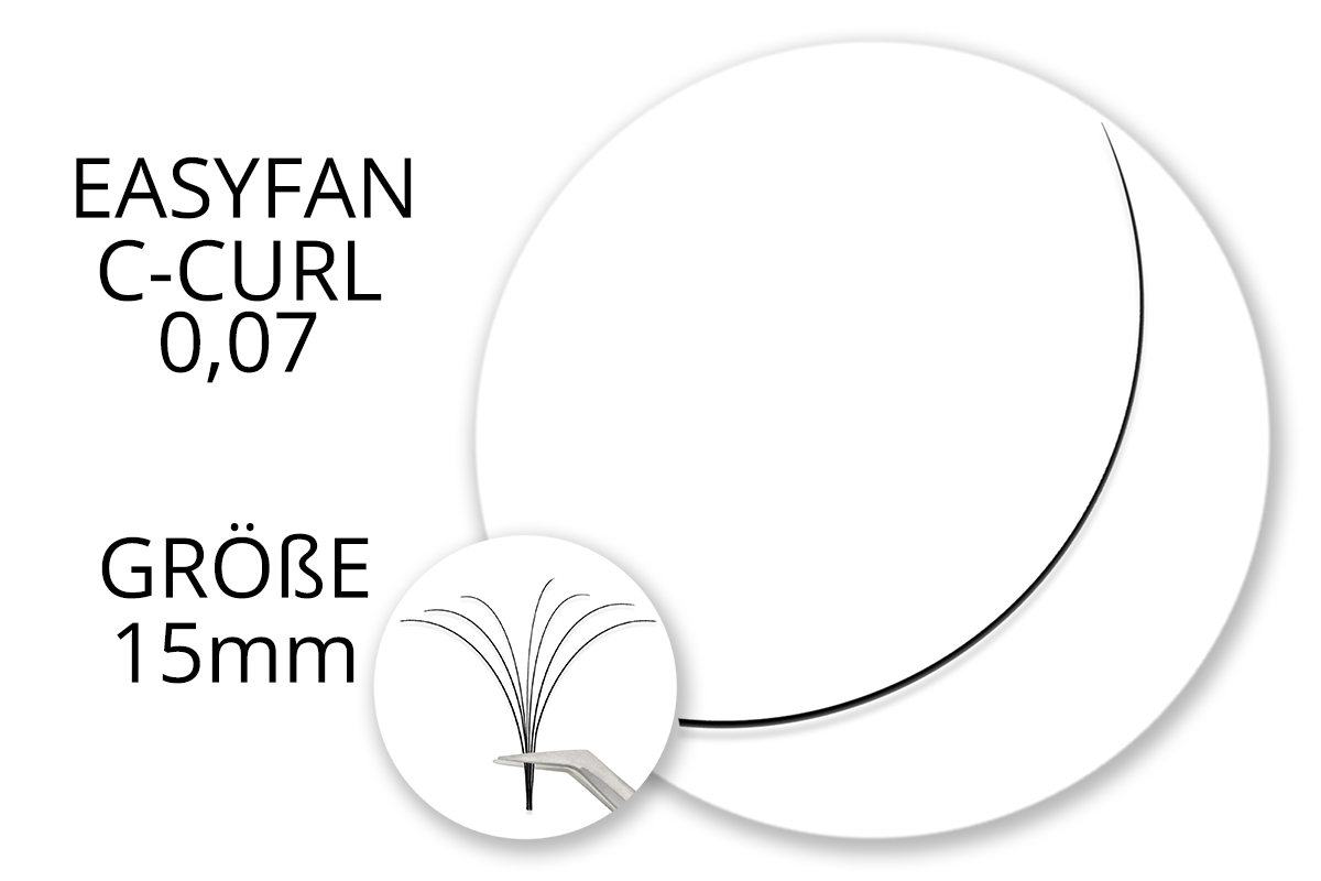 Jolifin Lashes - EasyFan - SingleBox 15mm C-Curl 0,07 