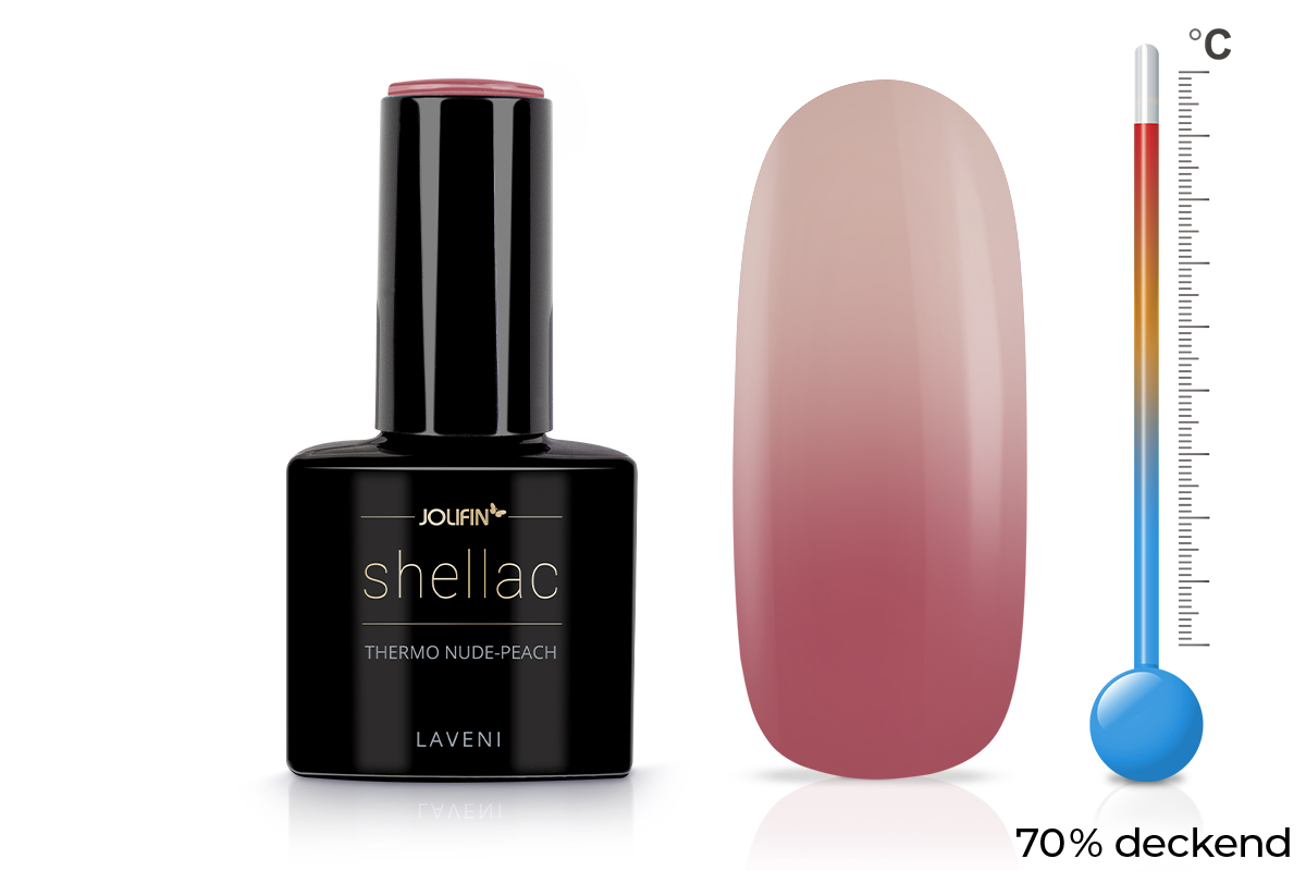 Jolifin LAVENI Shellac - Thermo nude-peach 10ml 