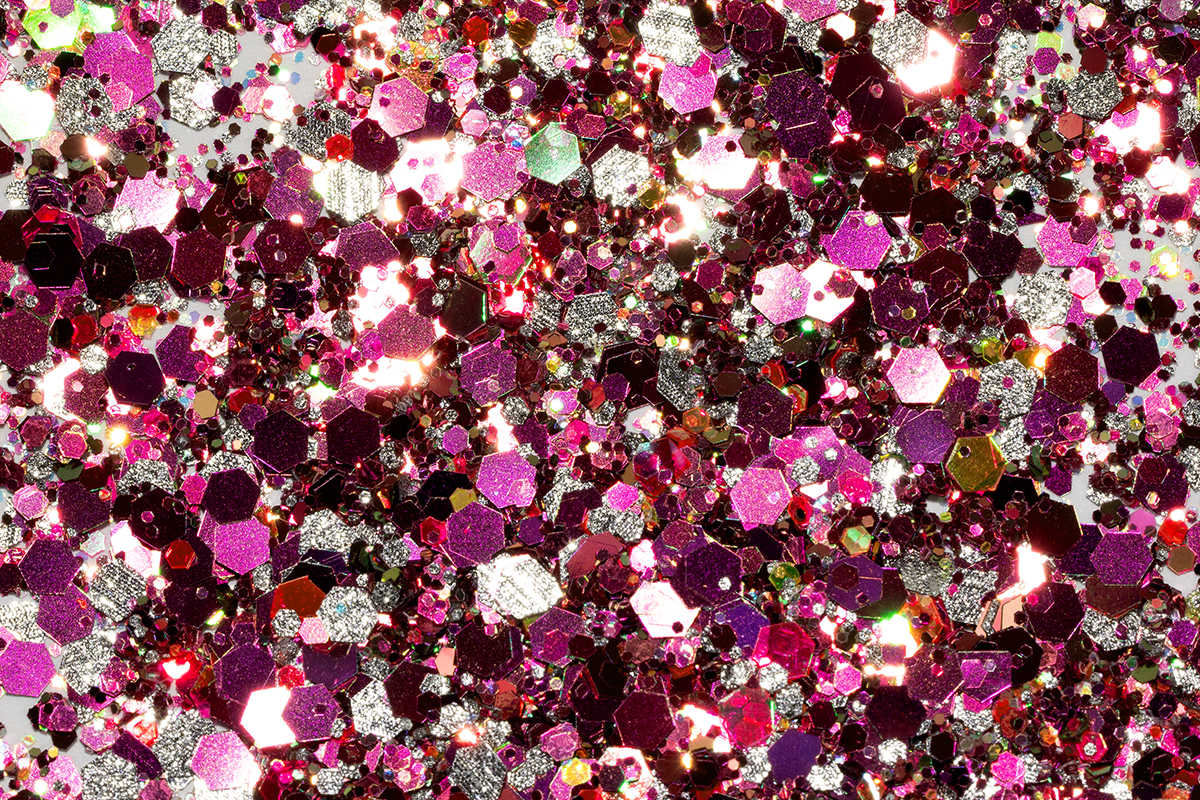 Jolifin LAVENI Silver Chameleon Glittermix - pink copper