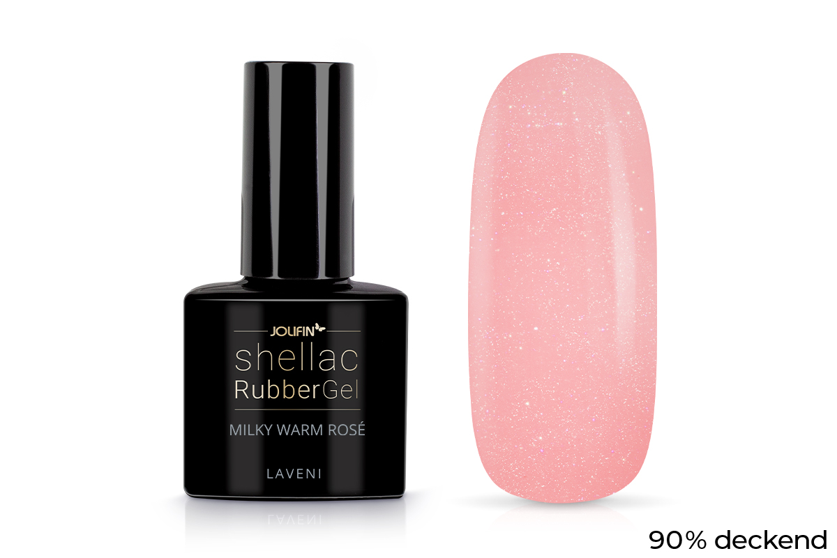 Jolifin LAVENI Shellac RubberGel - milky warm rosé 10ml