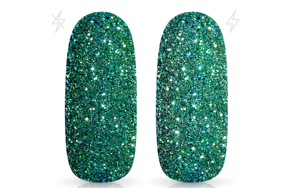 Jolifin LAVENI FlashOn Glitterpuder - golden türkis