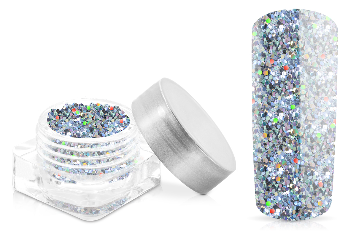 Jolifin Glitter Pailletten klein silber