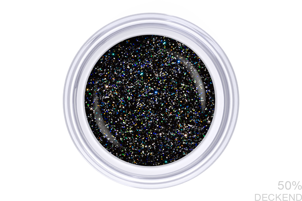 Jolifin Farbgel silver-black Glitter 5ml