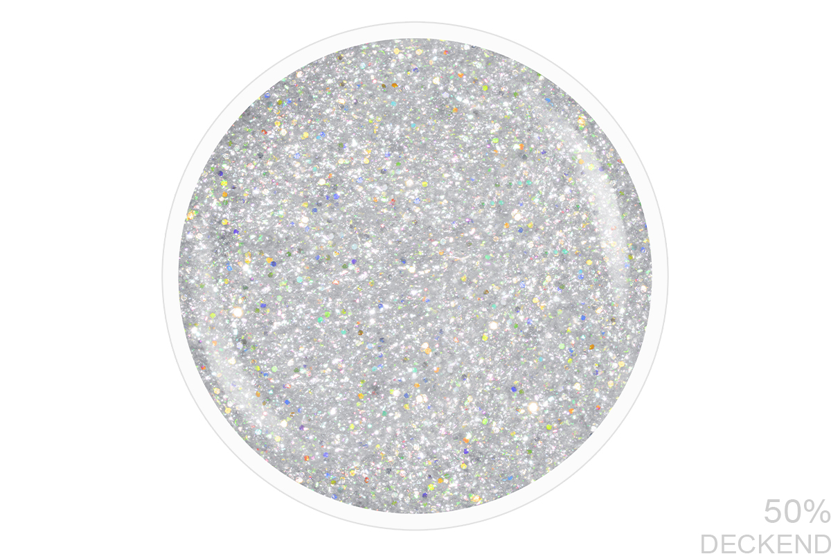 Jolifin LAVENI Shellac - white hologram Glitter 10ml