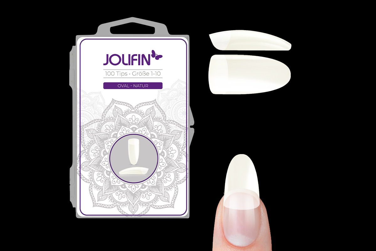 Jolifin 100er Tipbox oval - natur