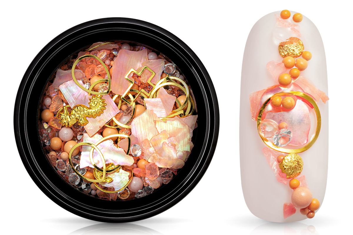 Jolifin LAVENI Luxury Nail Art Mix - mother-of-pearl peach