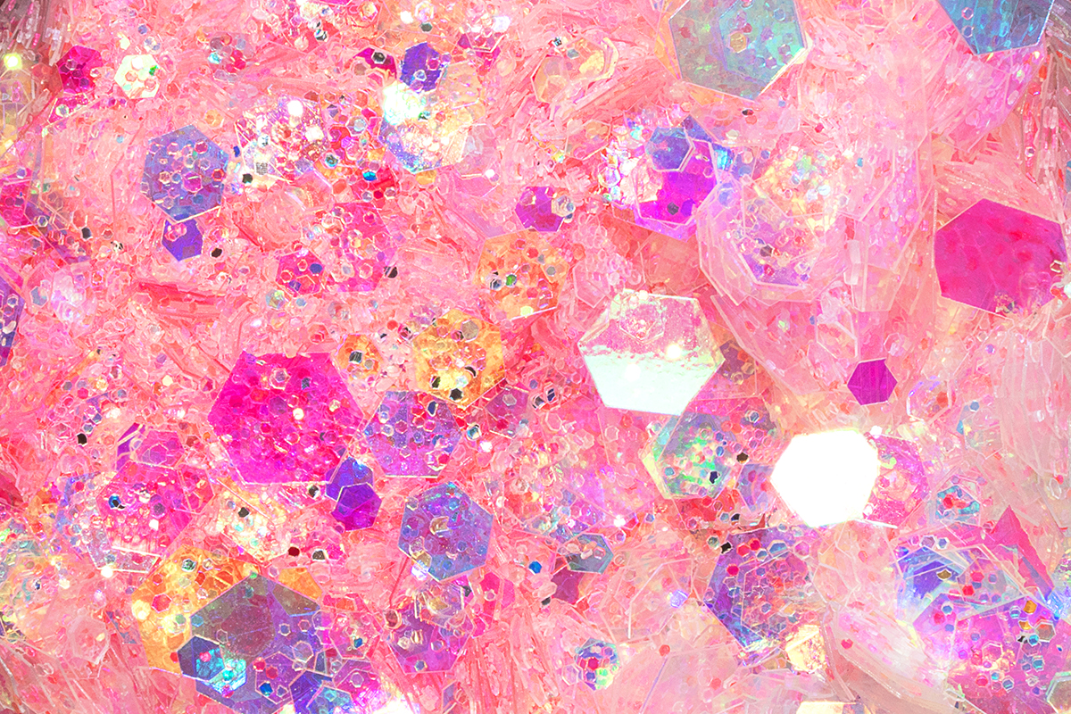 Jolifin LAVENI Pastel Glittermix - peach
