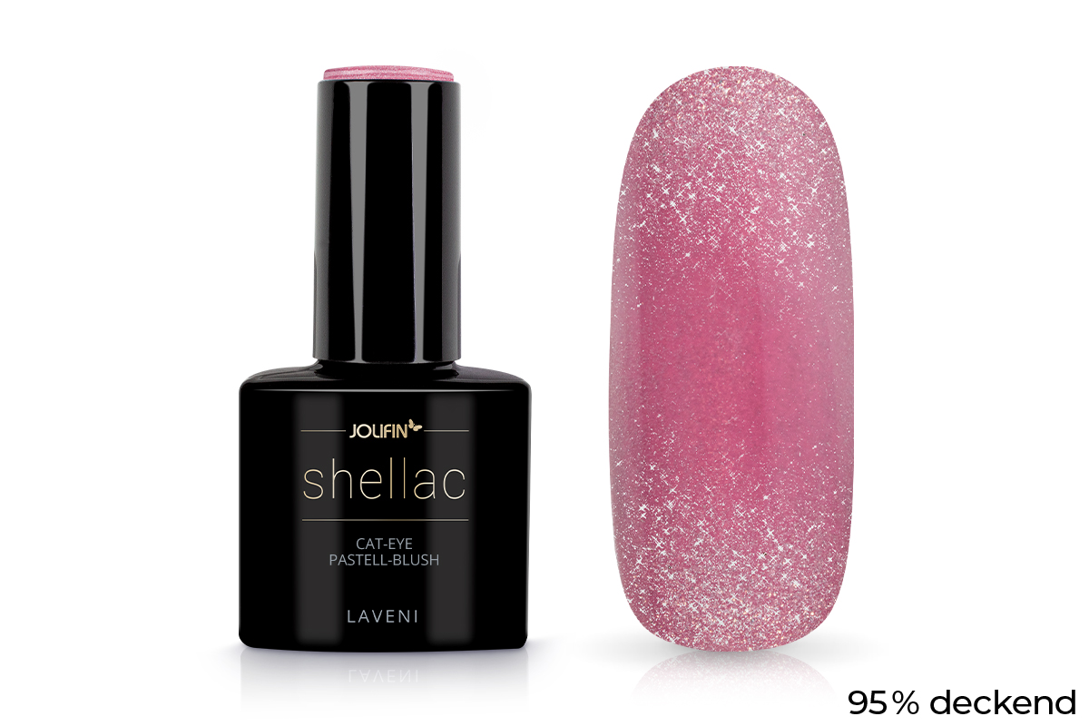 Jolifin LAVENI Shellac - Cat-Eye pastell-blush 10ml