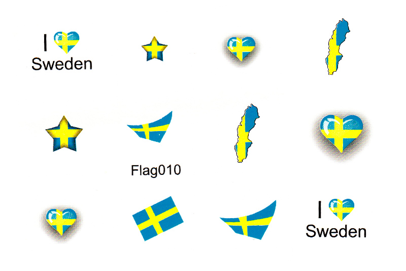 Jolifin Länder Tattoo - Sweden