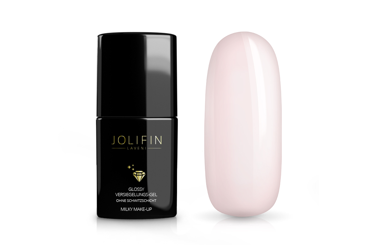 Jolifin LAVENI Glossy Versiegelungs-Gel o. Schwitzschicht - milky make-up 11ml