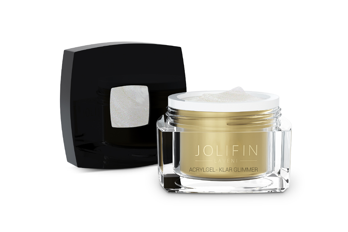 Jolifin LAVENI AcrylGel - klar Glimmer 15ml