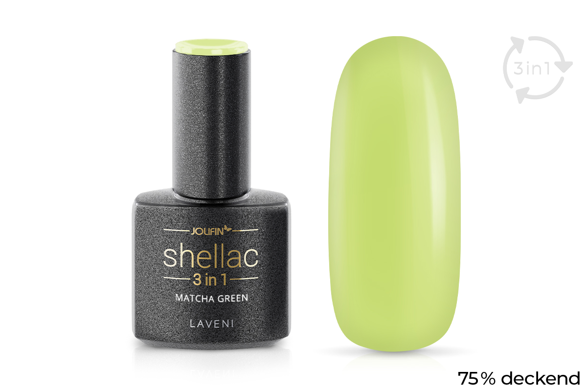 Jolifin LAVENI 3in1 Shellac - matcha green 10ml