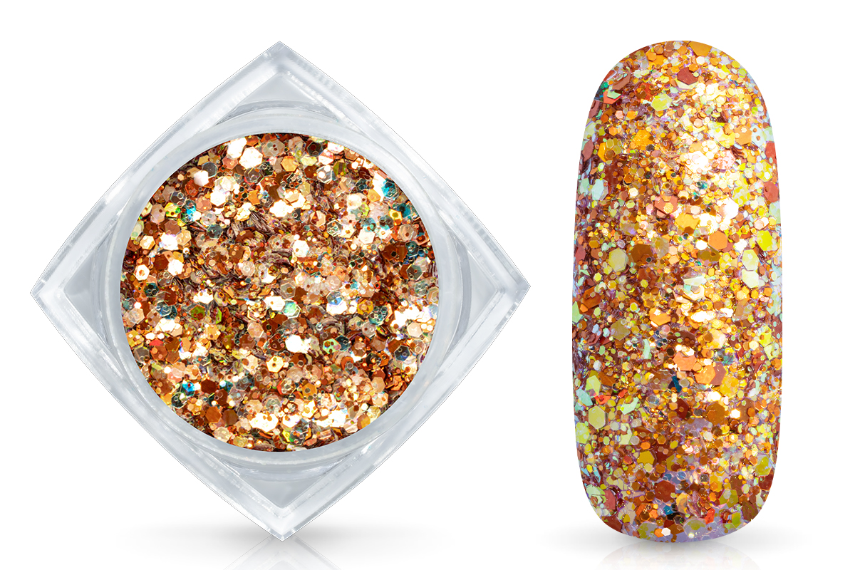 Jolifin LAVENI Sparkle Glitter - hologram copper