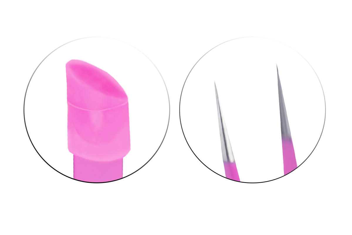 Jolifin Nailart Pinzette 2in1 - pink