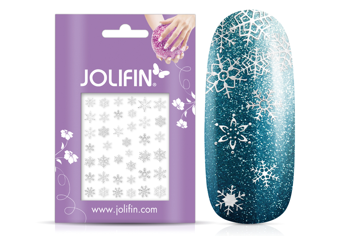 Jolifin Sticker Schneeflocke - silber