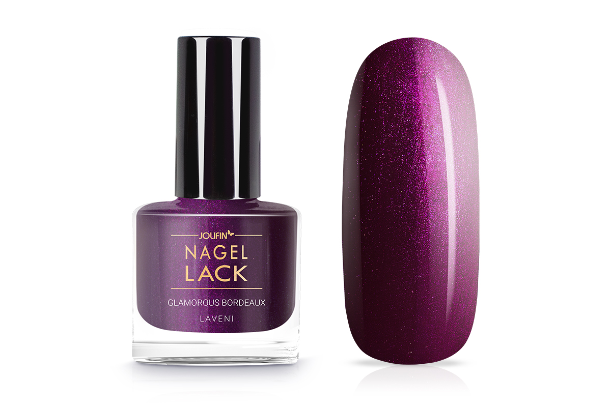 Jolifin LAVENI Nagellack - glamorous bordeaux 9ml