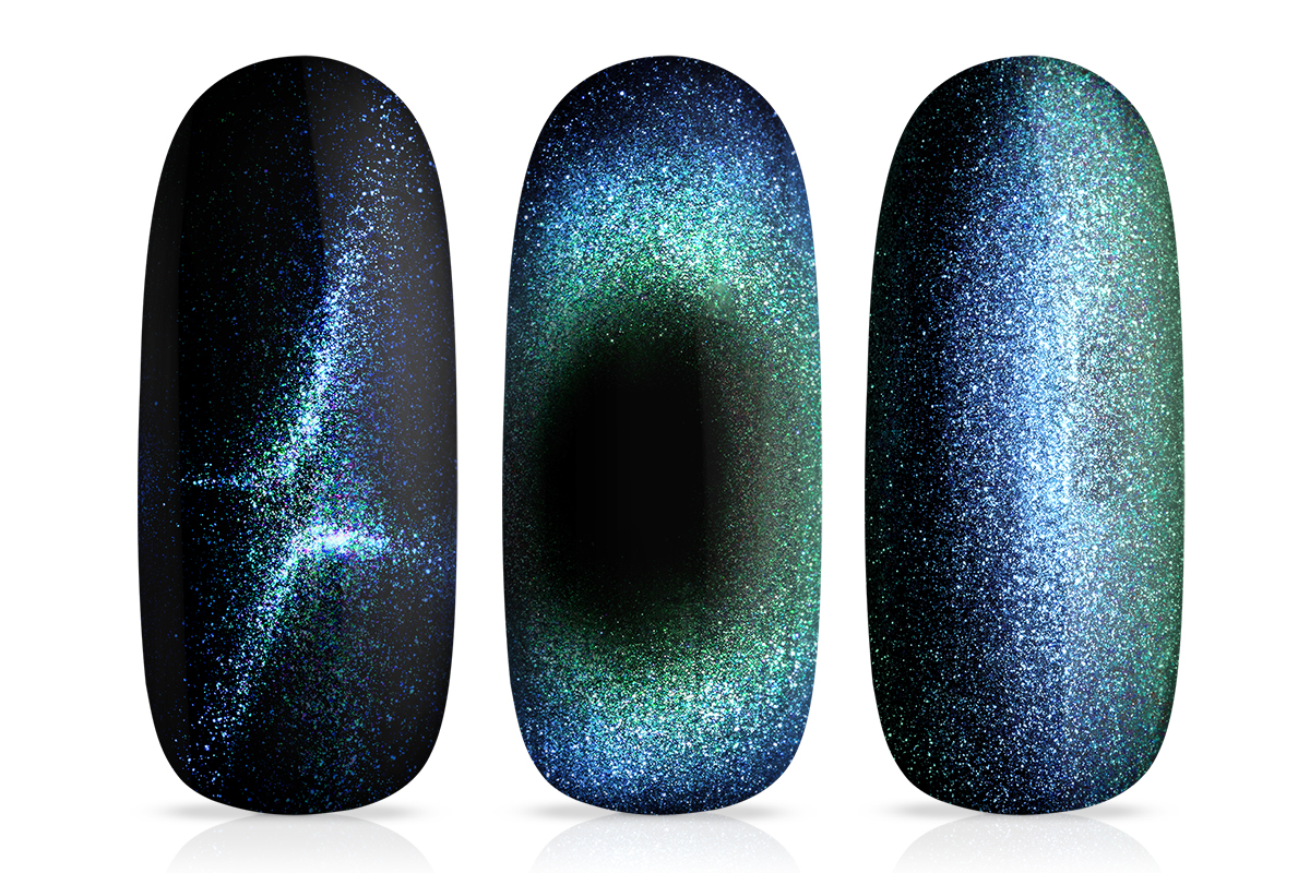 Jolifin LAVENI Shellac - Extreme Cat-Eye galaxy blue 10ml
