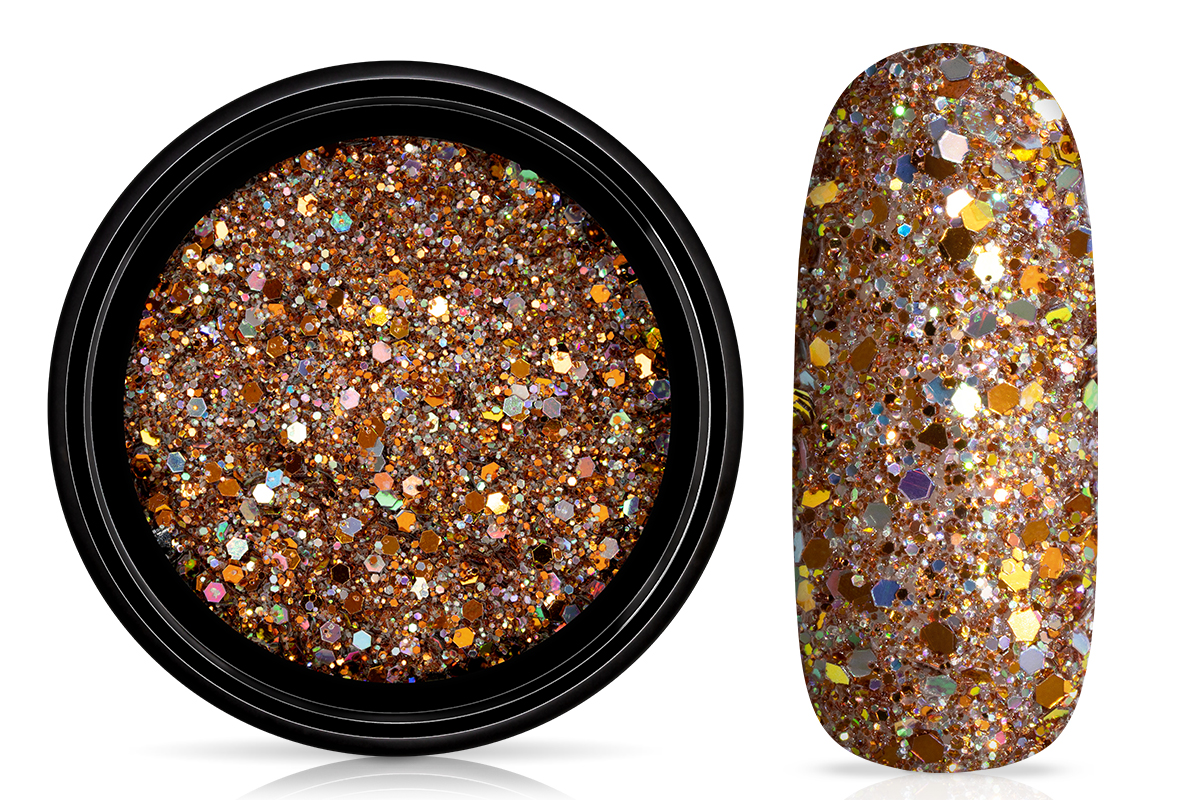 Jolifin LAVENI Sparkle Glitter - silver-copper