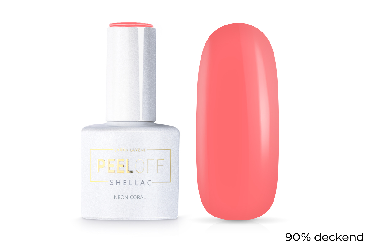 Jolifin LAVENI Shellac PeelOff - neon-coral 10ml
