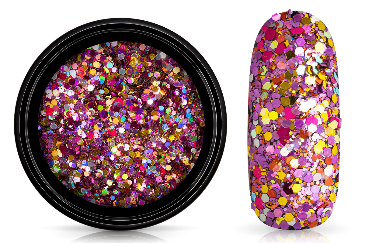 Jolifin LAVENI Sparkle Glitter - berry & gold