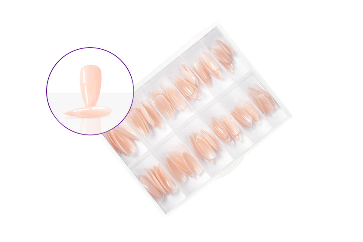 Jolifin 120er Tipbox Press-On ovale Mandel milky nude