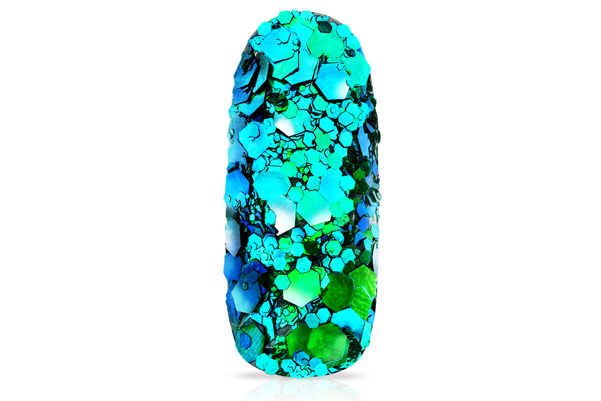 Jolifin LAVENI Chameleon Glittermix - aqua türkis