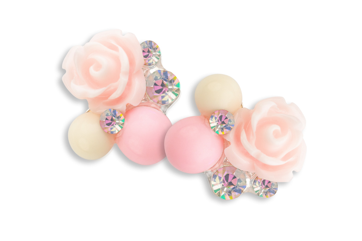 Jolifin Overlay Beads with Rose 