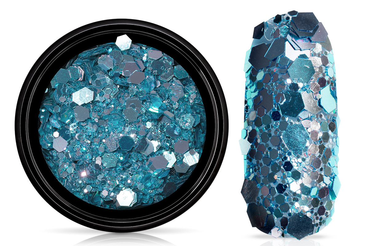 Jolifin LAVENI Chameleon Glittermix - icy babyblue