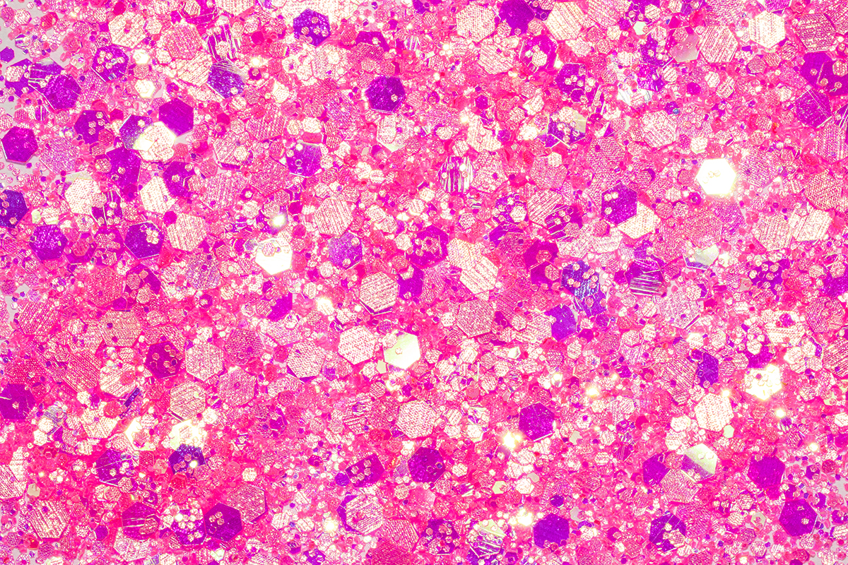 Jolifin Hexagon Glittermix - neon-pink