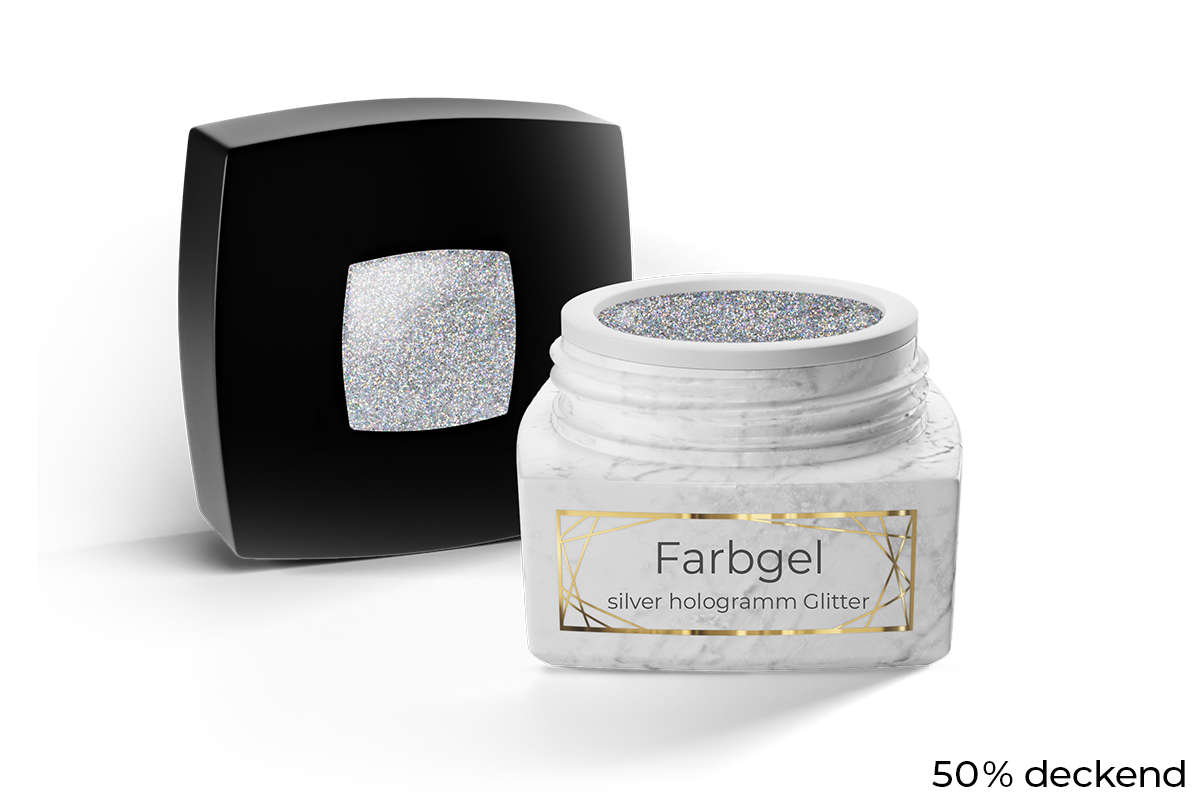 Jolifin LAVENI PRO Farbgel - silver hologramm Glitter 5ml