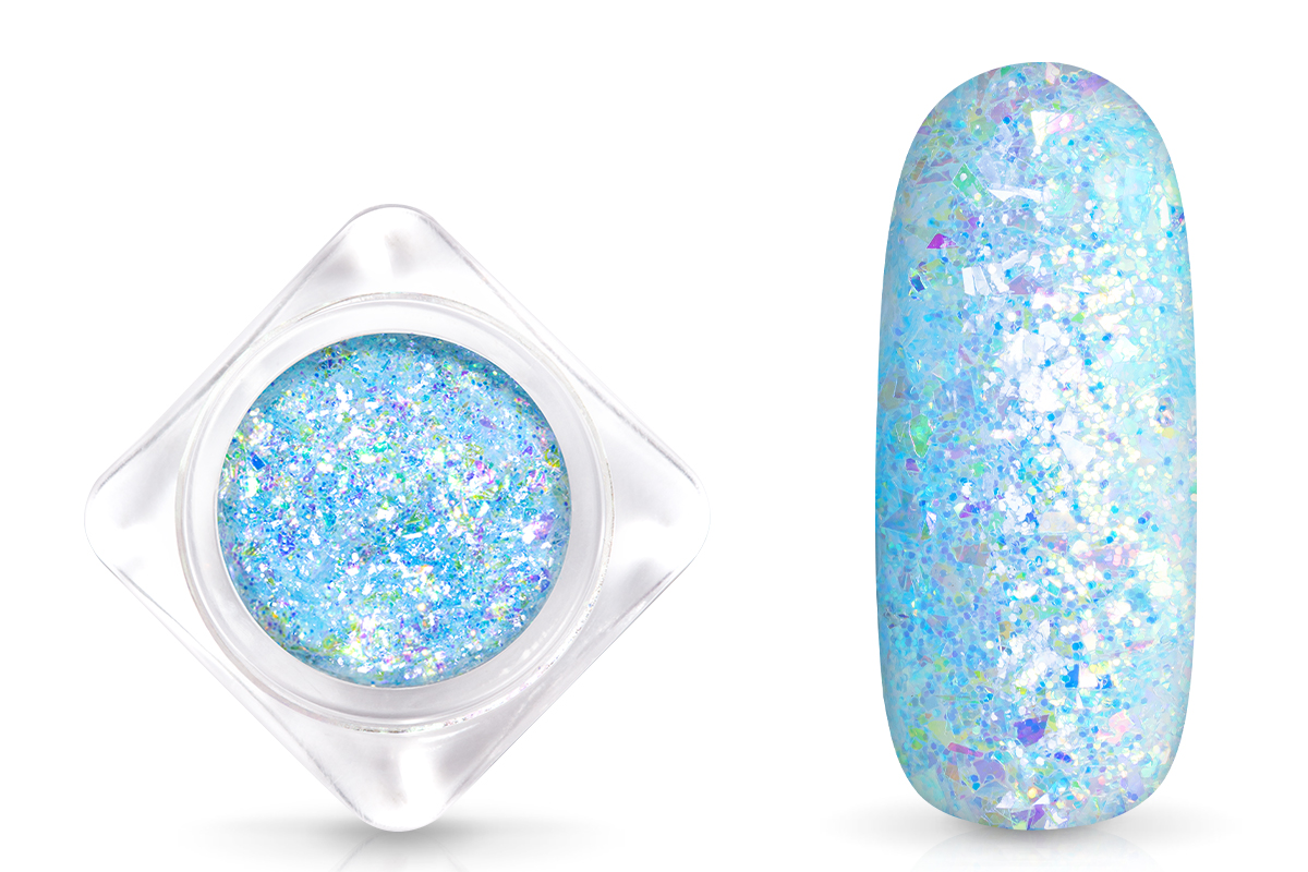 Jolifin Aurora Flakes Glittermix - babyblue