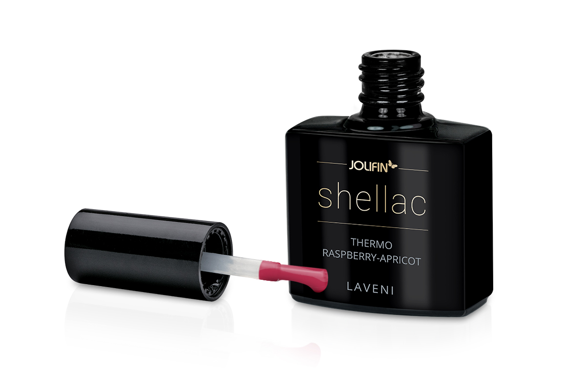 Jolifin LAVENI Shellac - Thermo raspberry-apricot 10ml