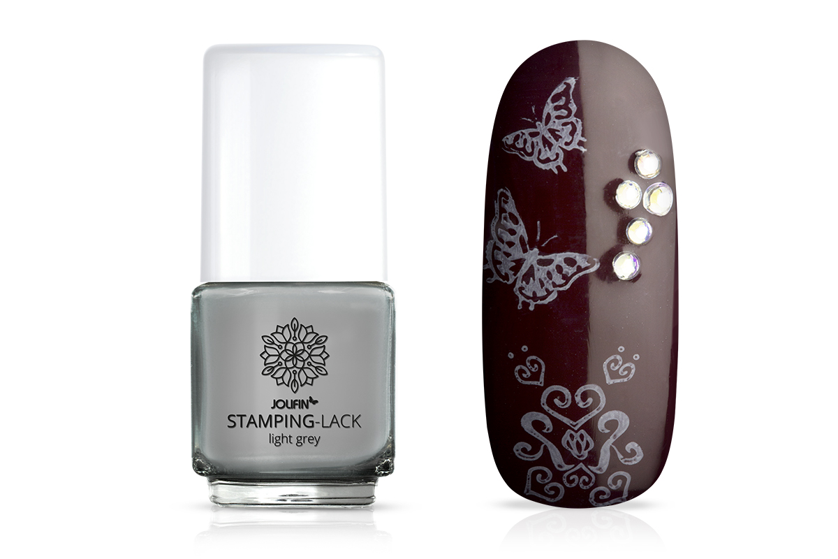 Jolifin Stamping-Lack - light grey 12ml