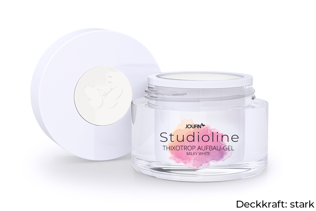 Jolifin Studioline - Build-up gel Thixotrope milky white 15ml