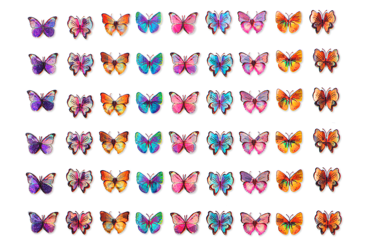 Jolifin LAVENI XL Sticker - Butterfly Hologramm Nr. 1