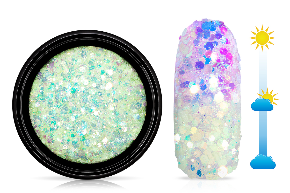 Jolifin LAVENI Solar Glitter - mint-violet