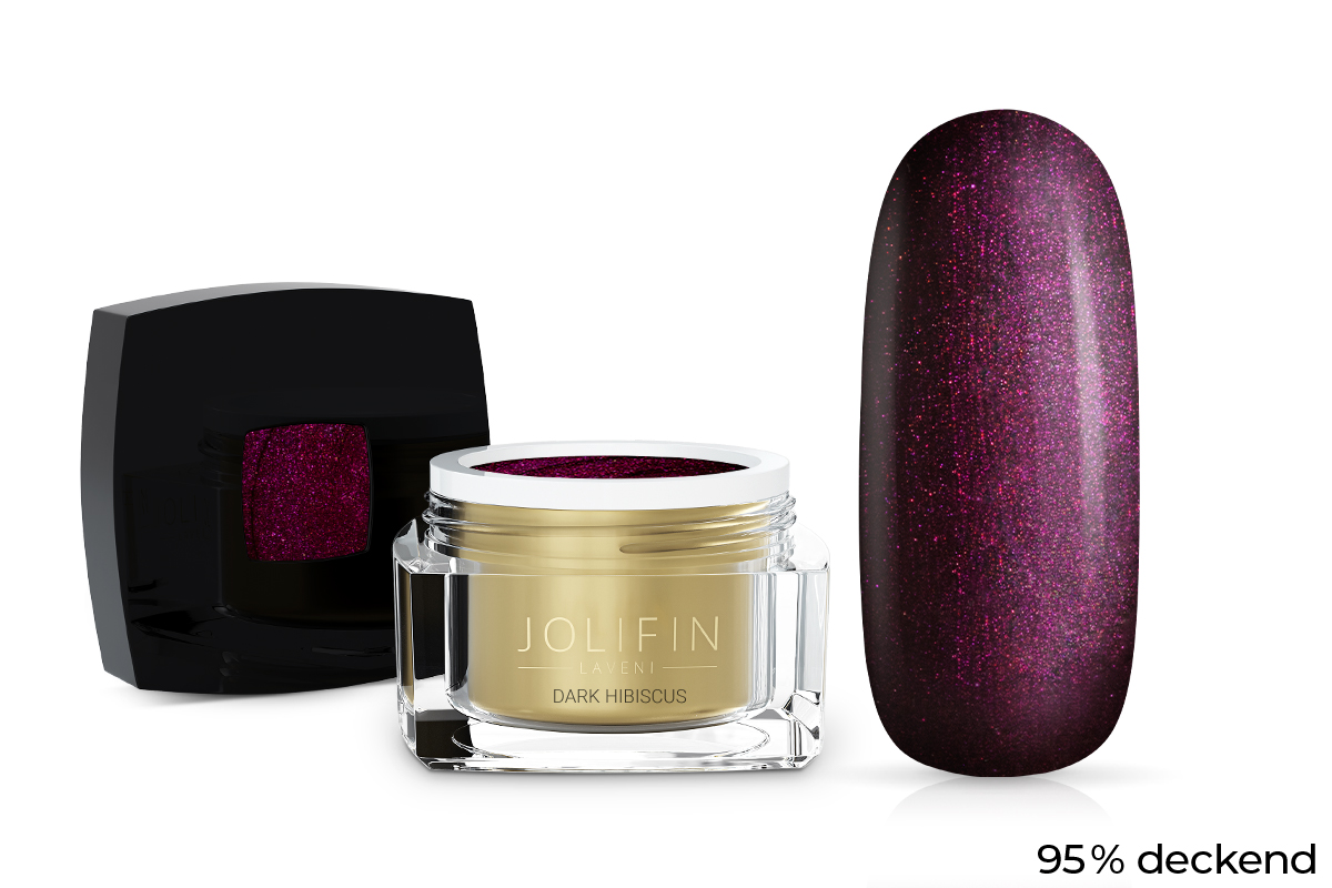 Jolifin LAVENI Farbgel - dark hibiscus 5ml