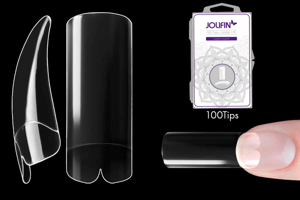 Jolifin 100er Tipbox curvy clear