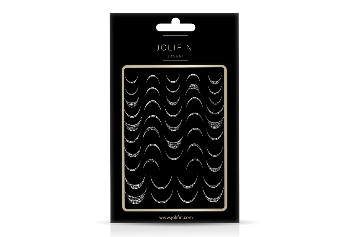 Jolifin LAVENI XL Sticker - French-Line chrome silver