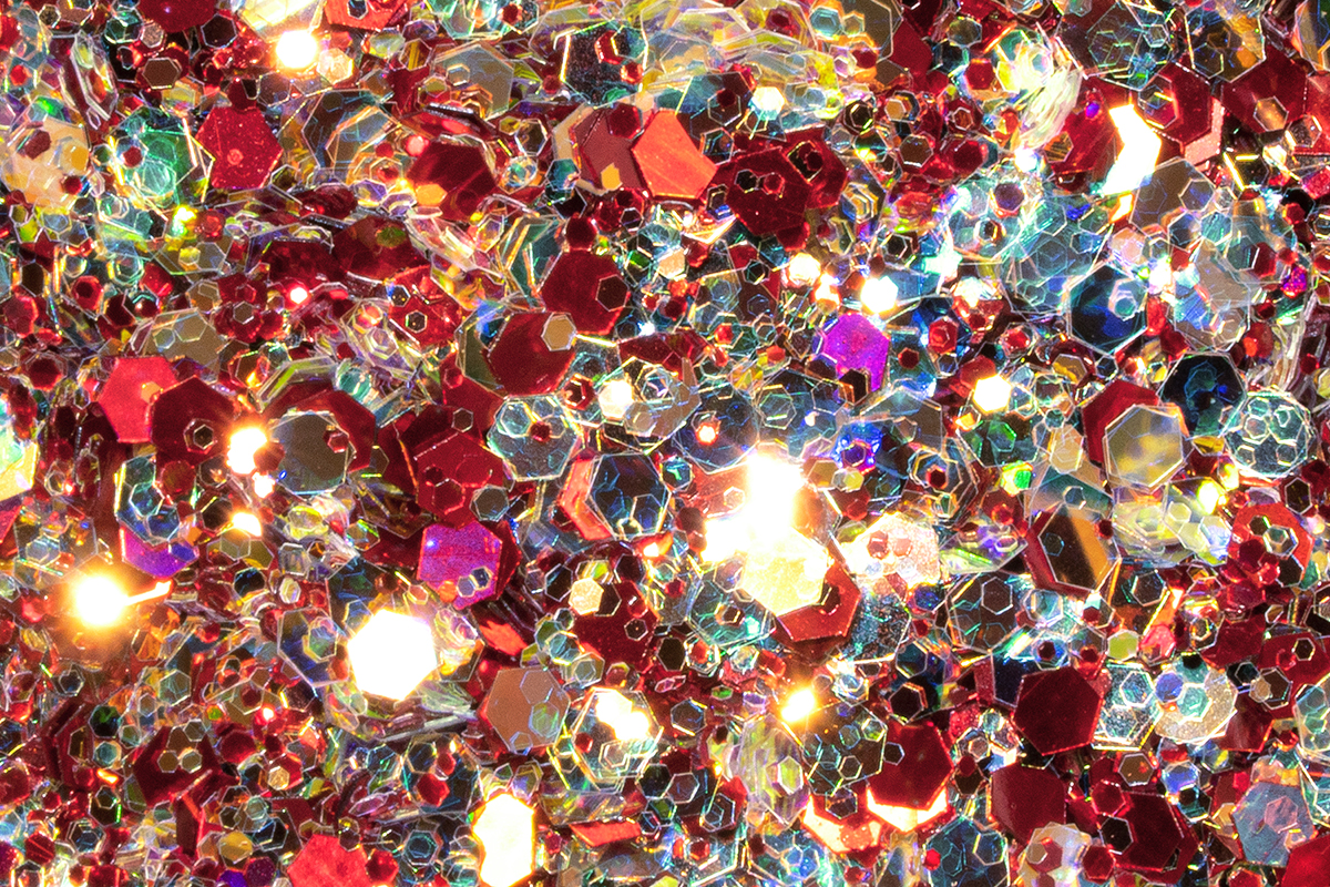 Jolifin LAVENI Sparkle Glitter - hologram red