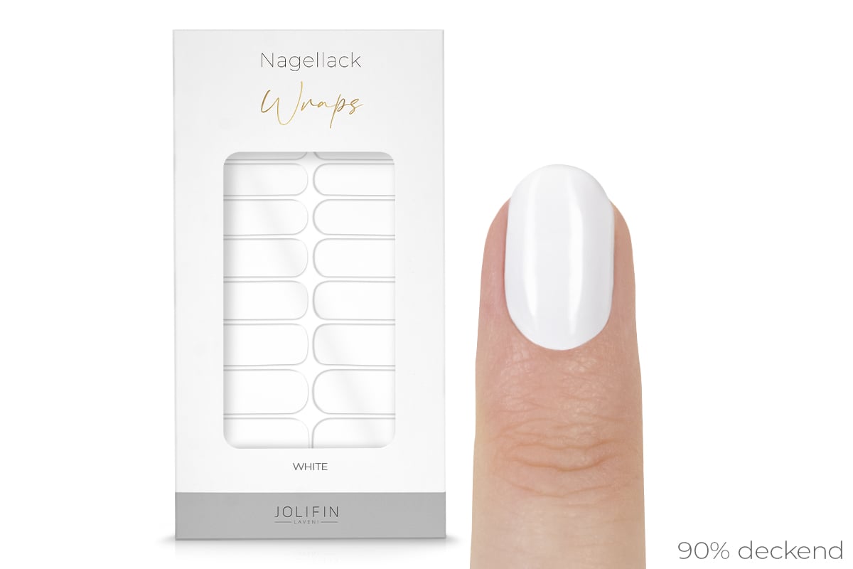 Jolifin LAVENI Nail Polish Wraps - white