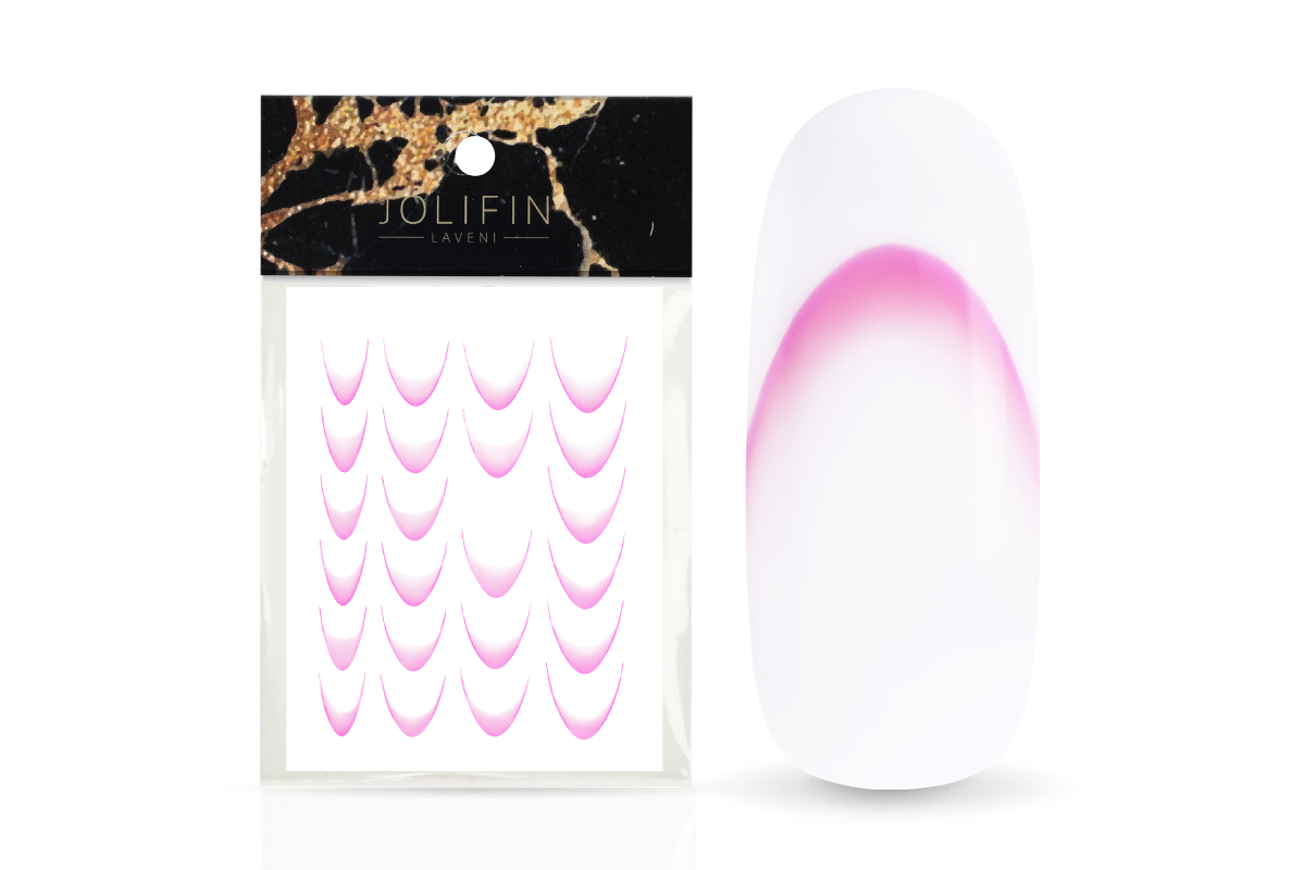 Jolifin LAVENI XL Sticker - Ombre French II pastell-pink