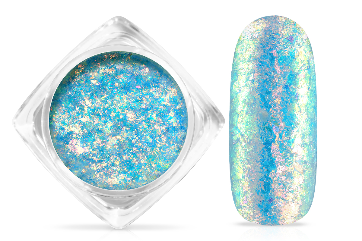 Jolifin Soft Opal Flakes - pastell neon-blue