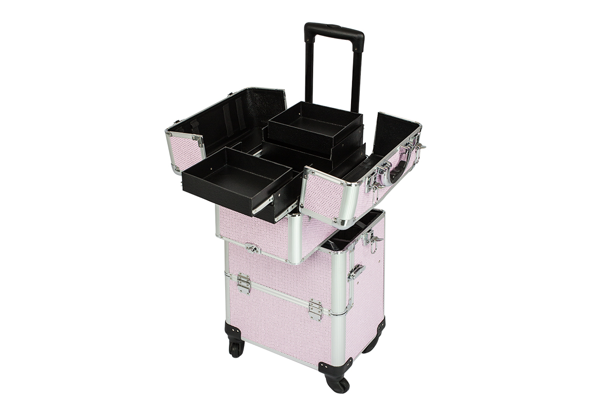 Jolifin Trolley Koffer pink Glitter