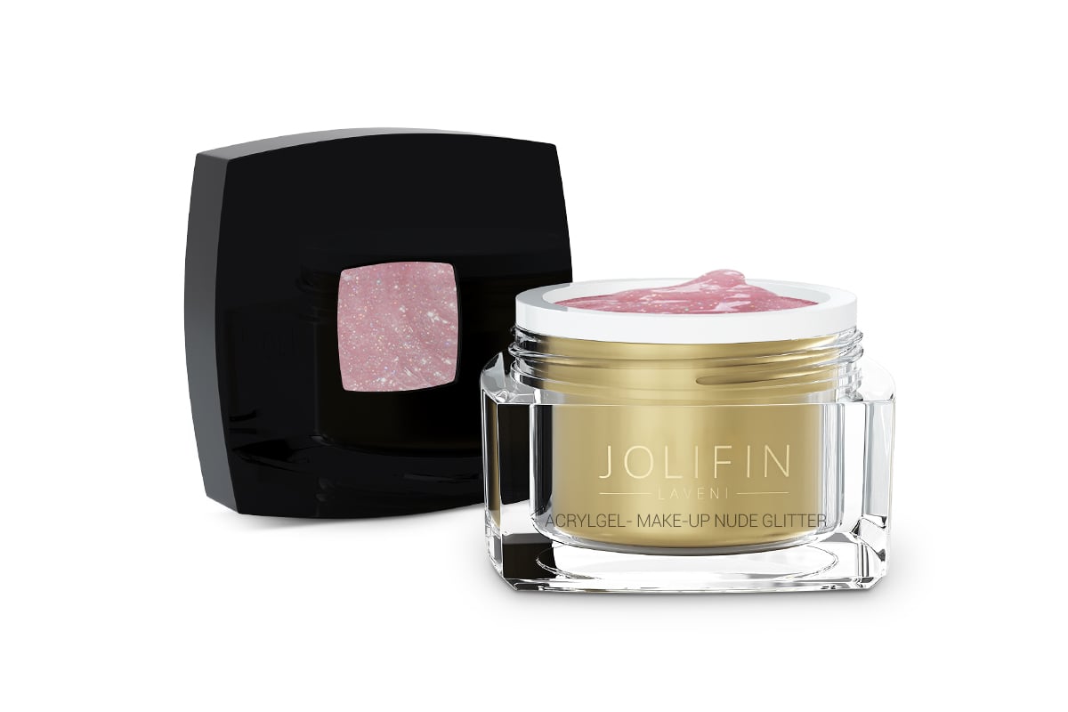 Jolifin LAVENI AcrylGel - Make-Up nude Glitter 15ml