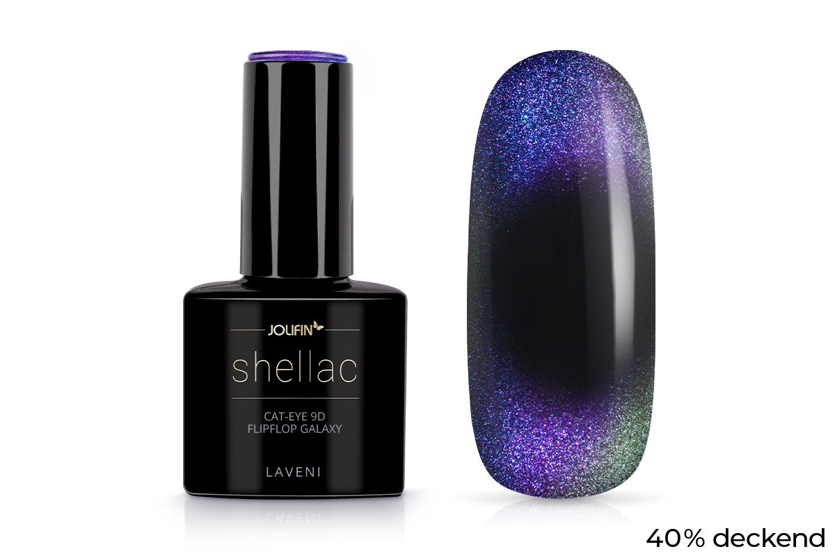 Jolifin LAVENI Shellac - Cat-Eye 9D FlipFlop galaxy 10ml