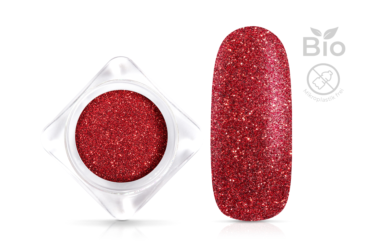 Jolifin Bio Glitterpuder - red