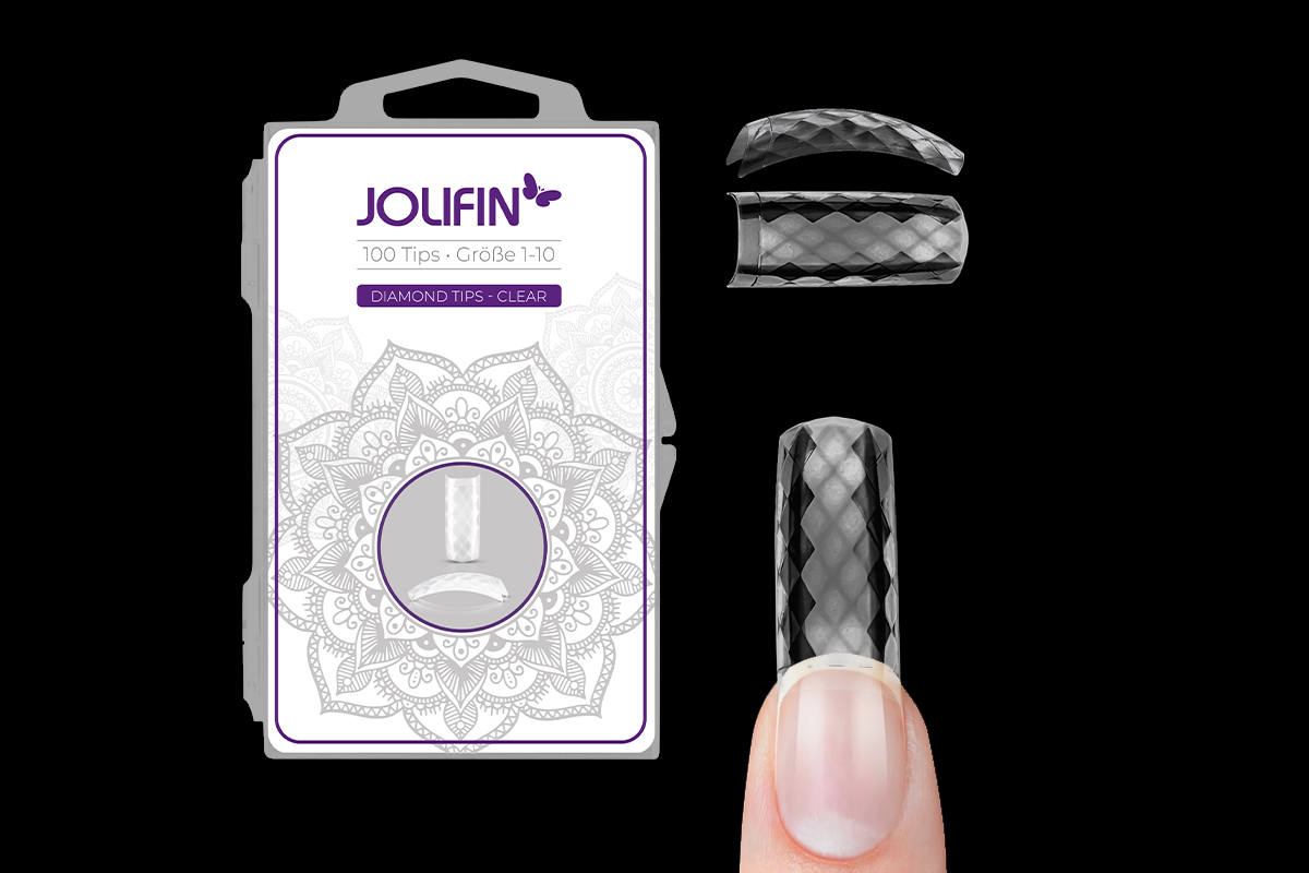 Jolifin 100er Tipbox Diamond Tips clear 